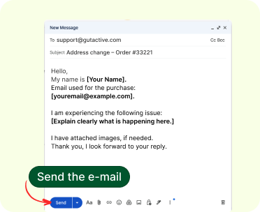 Screenshot showing send button